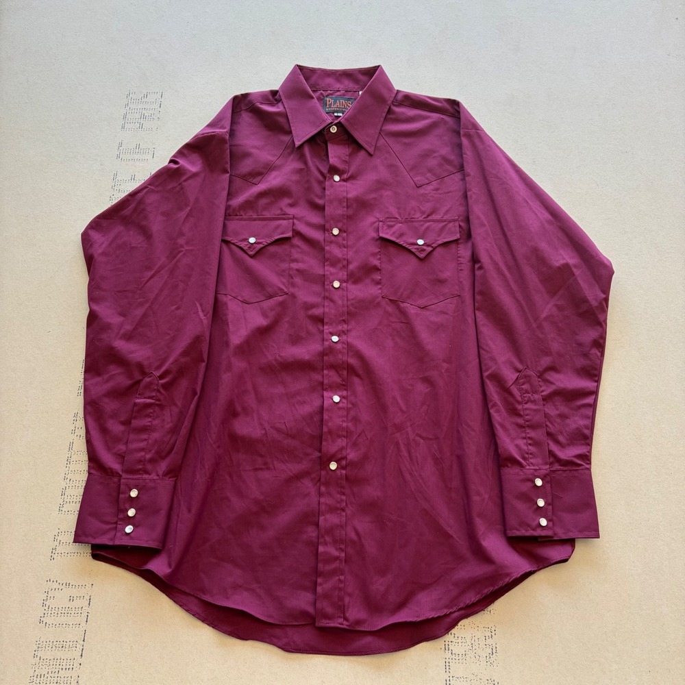 Vintage Plains Western Wear Pearl Snap Long Sleeve